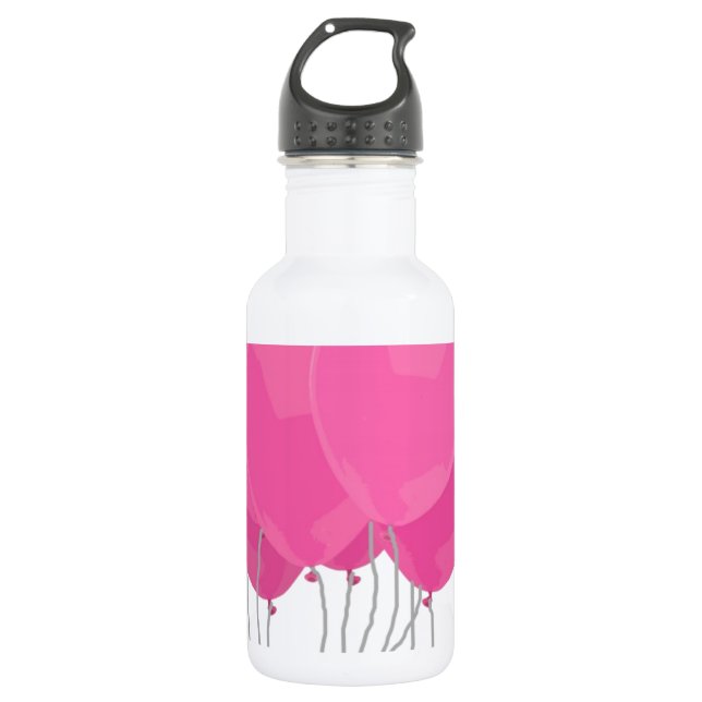 Botella De Agua Globos rosados (Anverso)