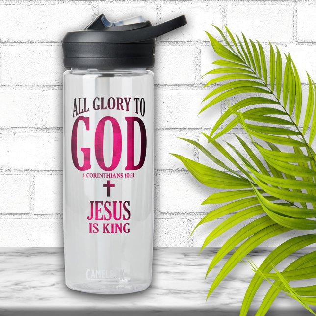 Botella De Agua Gloria a Dios Cristiano (Subido por el creador)