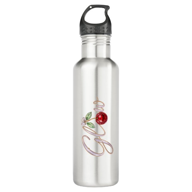Botella De Agua Glow Cherry – Glam Water Bottle (Anverso)