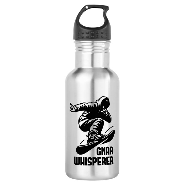 Botella De Agua Gnar Whisperer Snowboarding (Anverso)