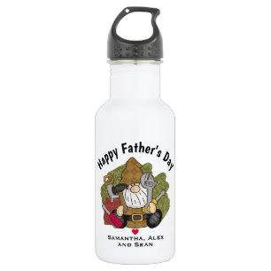 Botella De Agua Gnome de Handyman Garden personalizado y personali