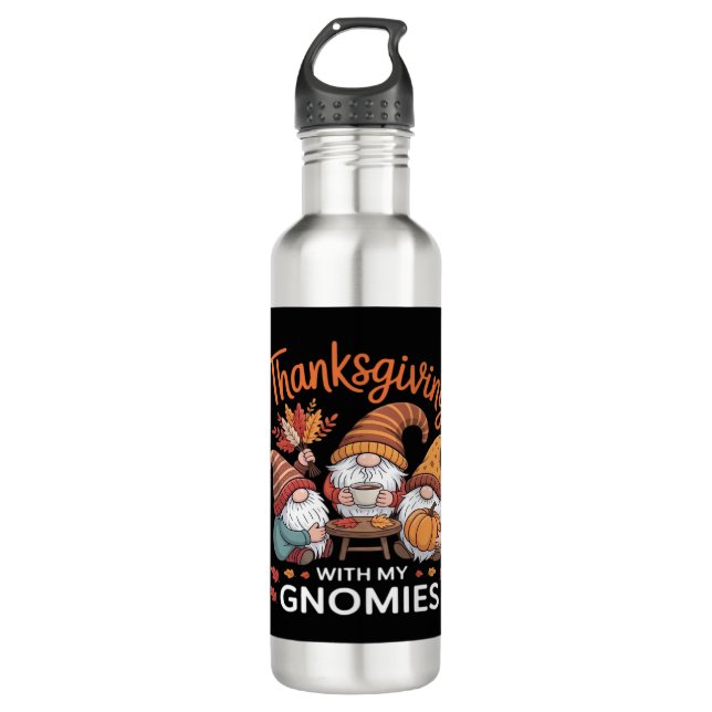 Botella De Agua Gnome Fall Leopard Turkey Essential T (Anverso)