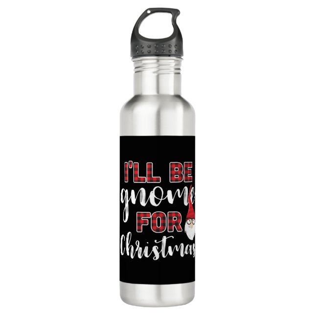 Botella De Agua Gnome Para Navidades (Anverso)