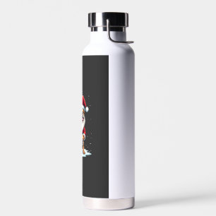 Botella De Agua Gnomo montando un bulldog inglés Navidad Xmas chic