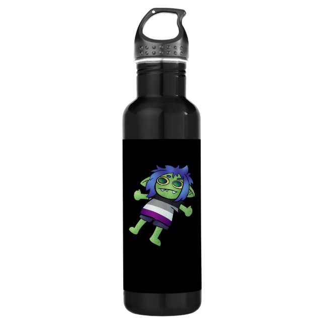Botella De Agua Goblincore Asexual Pride Goblin Classic (Anverso)