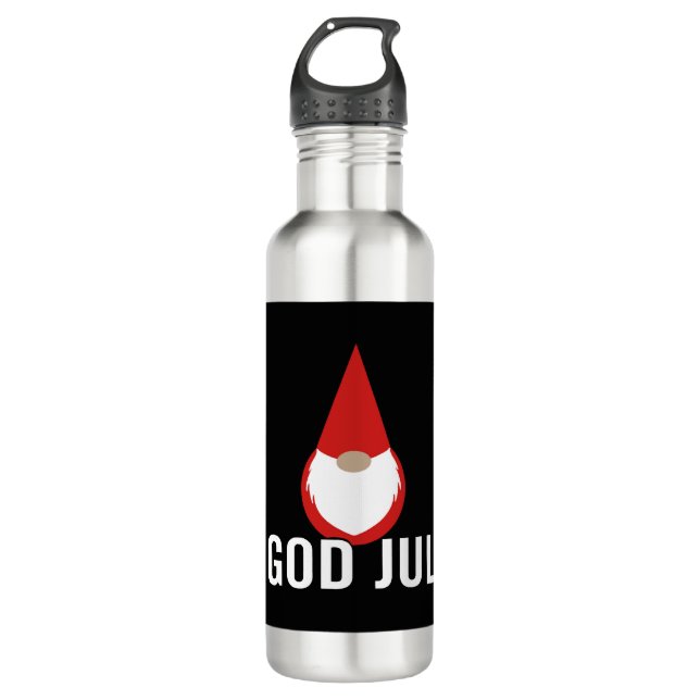 Botella De Agua God Jul Gnome Tomte Merry Christmas (Anverso)