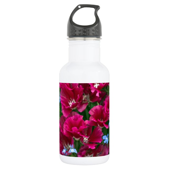 Botella De Agua Godetia Y Lobelia (Anverso)