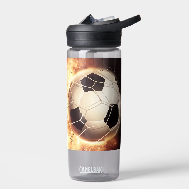 Botella De Agua Gol de fútbol de nombre personalizado (Izquierdo)
