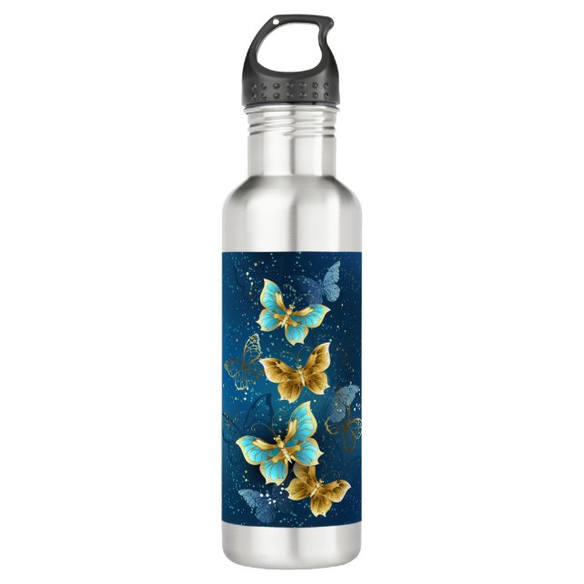 Botella De Agua Golden butterflies (Anverso)