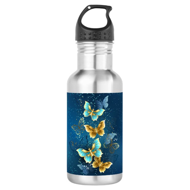 Botella De Agua Golden butterflies (Anverso)