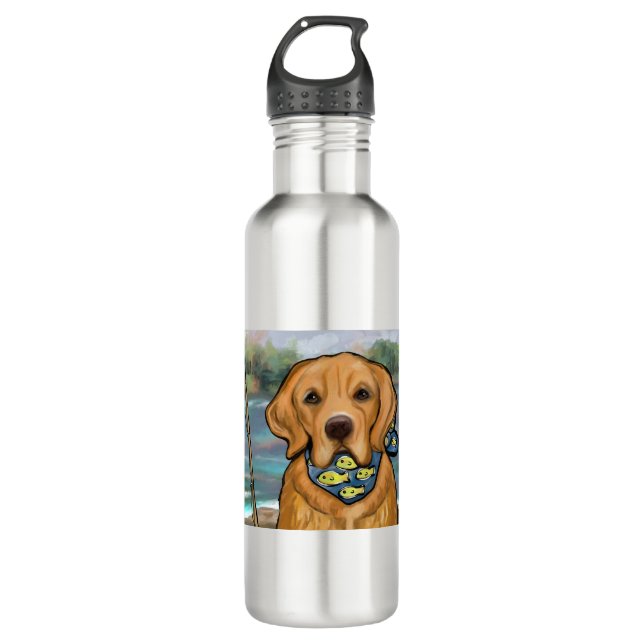 Botella De Agua Golden Retriever (Anverso)