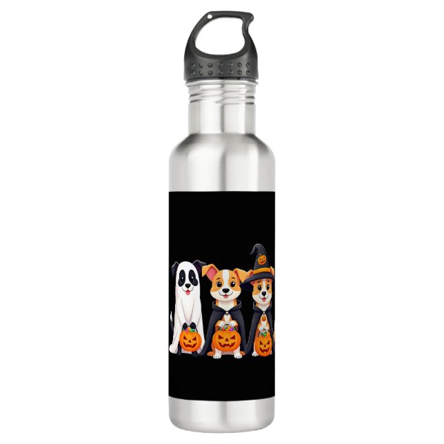 Botella De Agua Golden Retriever Ghost Halloween Trick Or Treat Do (Anverso)