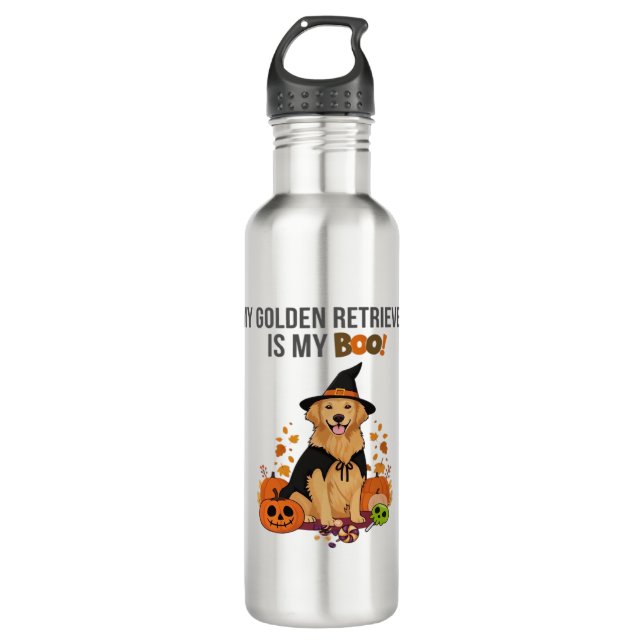 Botella De Agua Golden Retriever Halloween Dog My Golden Retrieve (Anverso)