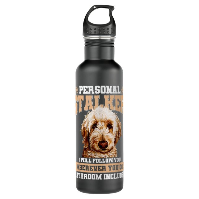 Botella De Agua Goldendoodle Personal Stalker Funny Golden Doodle (Anverso)