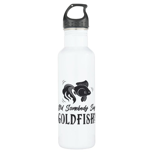 Botella De Agua Goldfish Alguien dijo que peces dorados son peces  (Anverso)