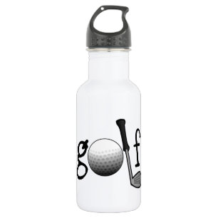 Botella De Agua Golf con el club y la bola