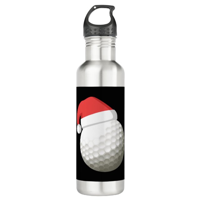 Botella De Agua Golf de Navidades de Santa Hat (Anverso)
