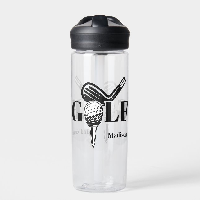 Botella De Agua Golf de nombre personalizado (Delante)