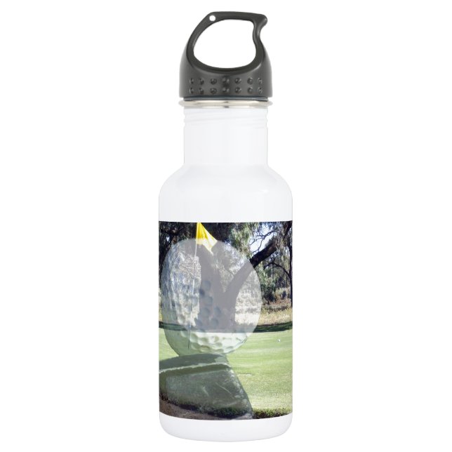 Botella De Agua Golf Putter Lining Up Golf Ball (Anverso)