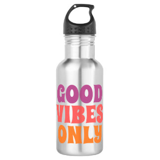 Botella de Agua Good Vibes Only - Hidratación Moti