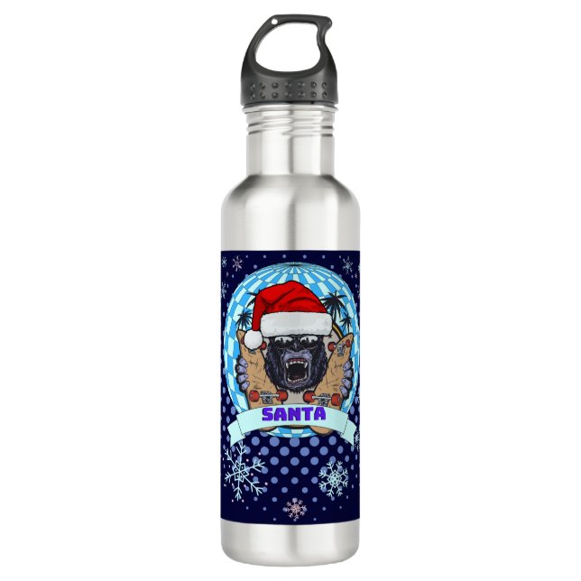 Botella De Agua gorila navidad (Anverso)