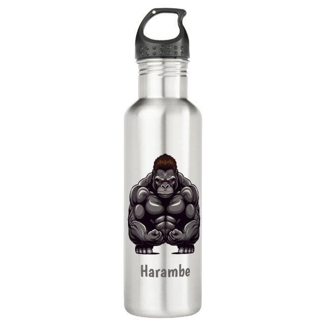 Botella De Agua Gorila personalizado (Anverso)