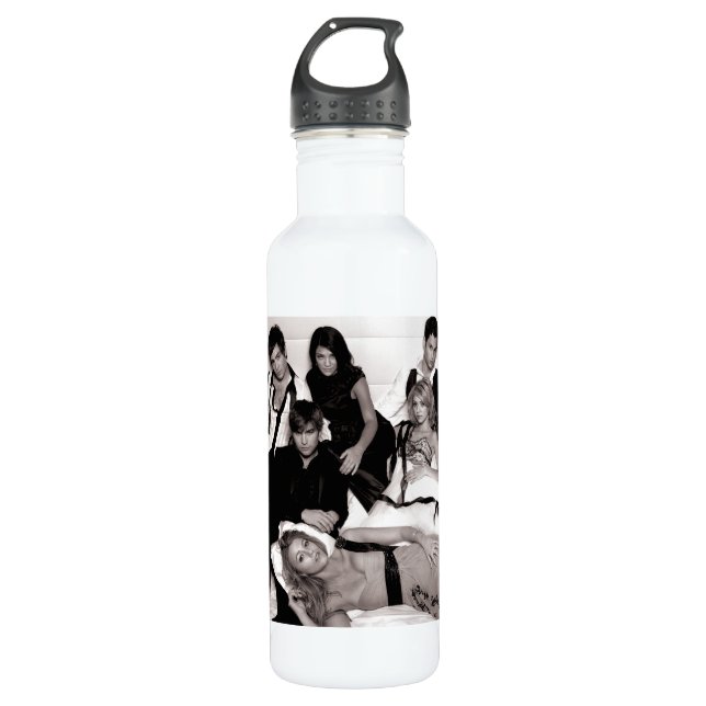 Botella De Agua Gossip Chica Black and White Group Graphic (Anverso)