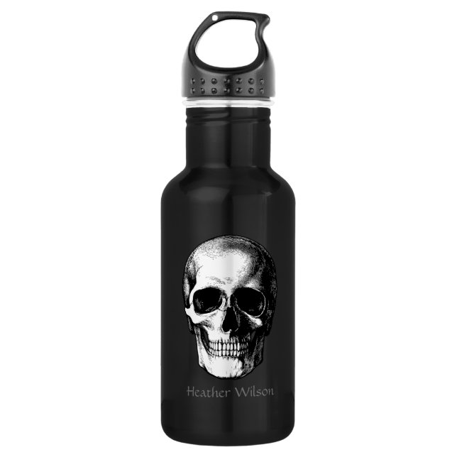 Botella de agua gótica con nombre (Anverso)