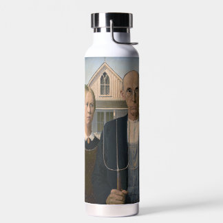 Botella De Agua Gótico Americano: Pobre agricultor rural