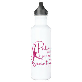 Botella De Agua Gourde patineuse Rose brillant belle sensation