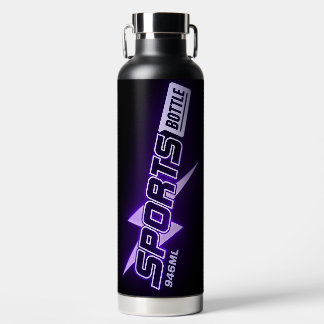Botella De Agua Gourde Sport 946 ml – Design Violet et Noir