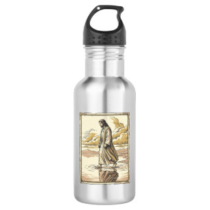 Botella De Agua Grabado de paseo espiritual por el agua vintage