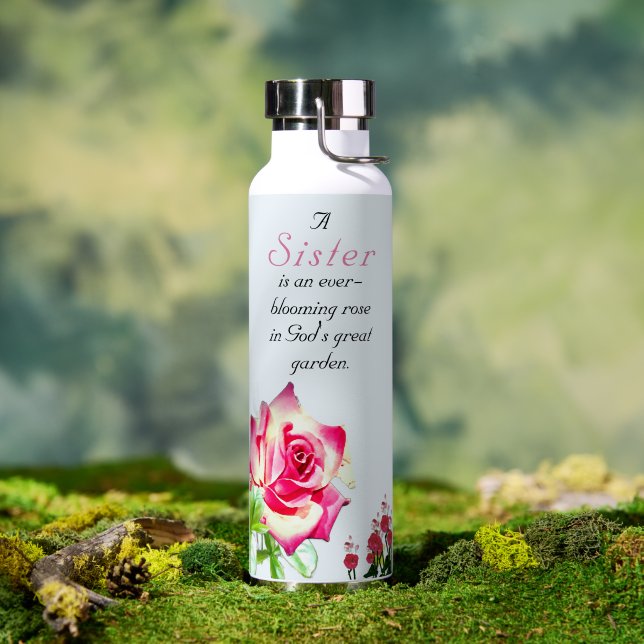 Botella De Agua Gracias a Dios por las hermanas (Al aire libre (girado))