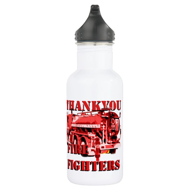 Botella De Agua Gracias Bomberos, (Derecha)