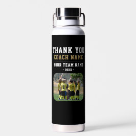 Botella De Agua Gracias Coach Team Name Photo