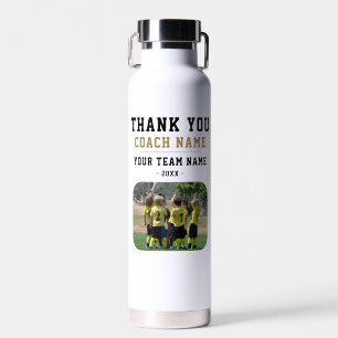 Botella De Agua Gracias Coach Team Name Photo