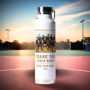 Botella De Agua Gracias Coach Team Name Photo