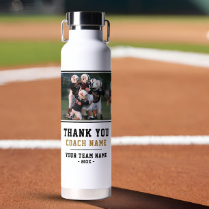 Botella De Agua Gracias Coach Team Name Photo
