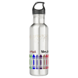 Botella De Agua Gracias Crayon Star Design para profesores