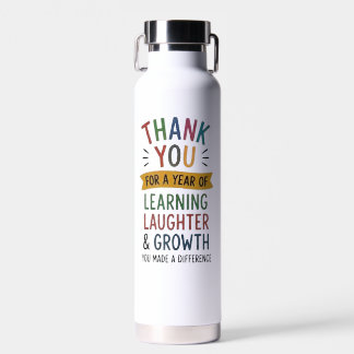 Botella De Agua Gracias por un año de aprendizaje