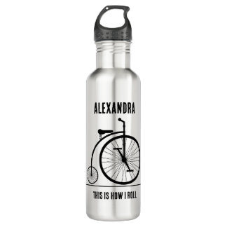 Botella De Agua Graciosa bicicleta Retro personalizada para ciclis