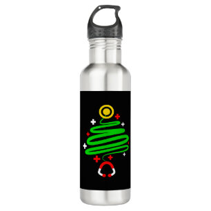 Botella De Agua Graciosa enfermera Árbol de Navidad Stethoscope Gi