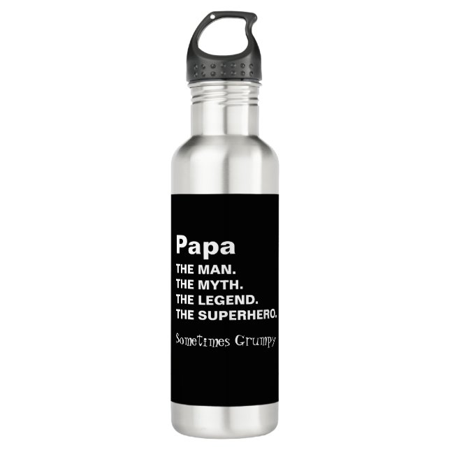 Botella De Agua Graciosa leyenda del mito del hombre de papá  (Anverso)