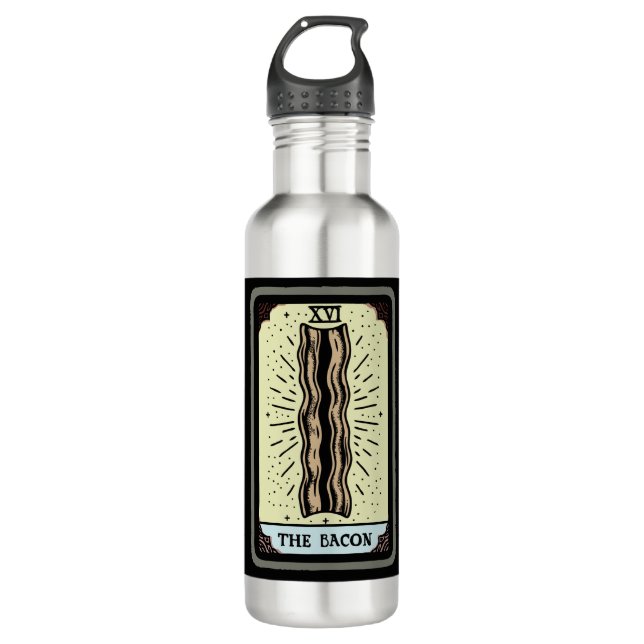 Botella De Agua Graciosa tarjeta Bacon Tarot (Anverso)