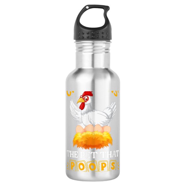 Botella De Agua Graciosa vaca marrón de pollo pardo (Anverso)