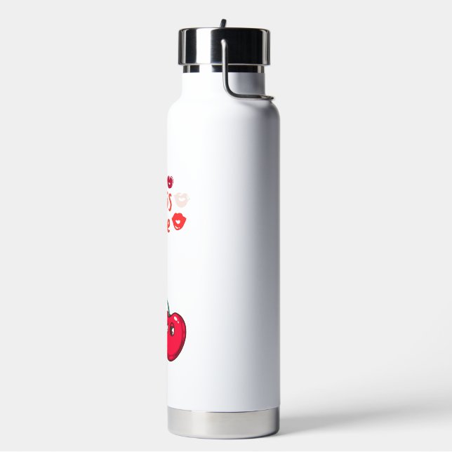 Botella De Agua Graciosas cerezas enamoradas. (Izquierda)