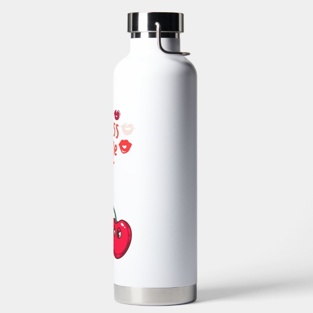 Botella De Agua Graciosas cerezas enamoradas. (Izquierda)