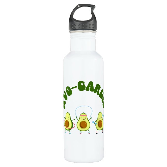 Botella De Agua Gracioso aguacate Fitness (Anverso)
