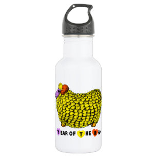 Botella De Agua Gracioso Año Chino Ram Amarillo Aniversario Zodiac