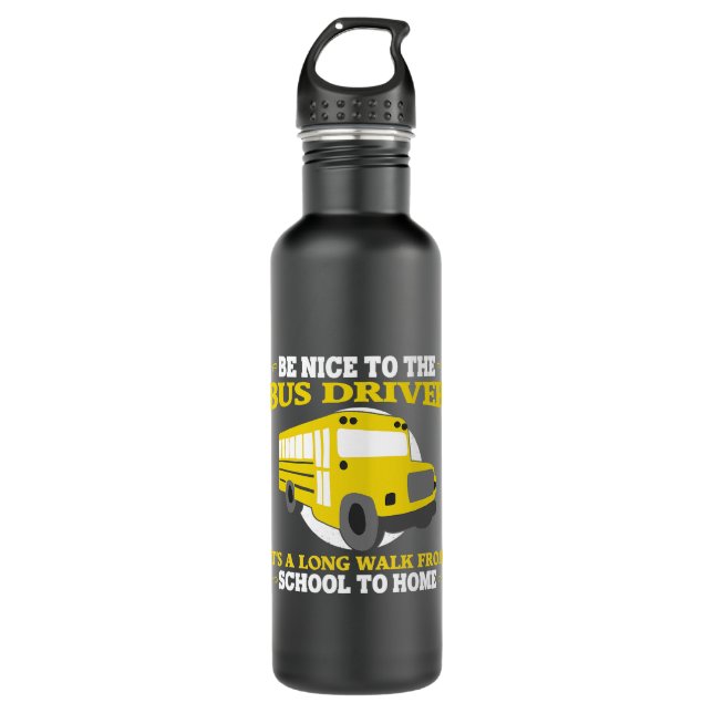 Botella De Agua Gracioso Conductor De Autobús Escolar Citas Para H (Anverso)